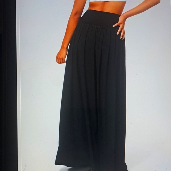 XSMALL BREEZEFUL PLICATED SPLIT MAXI SKIRT - Picture 3 of 8